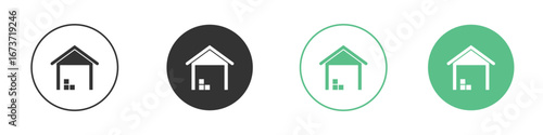 Warehouse icon for design and web.