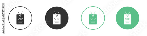 VIP pass icon for design and web.