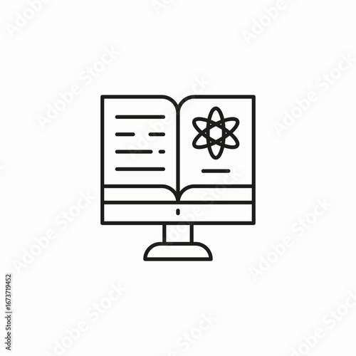 science education online icon sign vector
