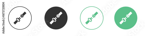 Seatbelt icon for design and web.