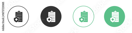 Medical insurance icon for design and web.