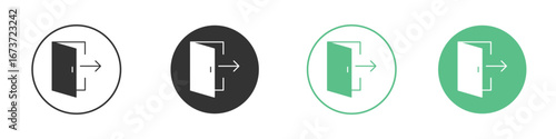 Logout icon for design and web.