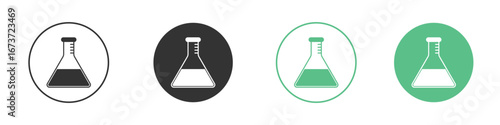 Lab flask icon for design and web.