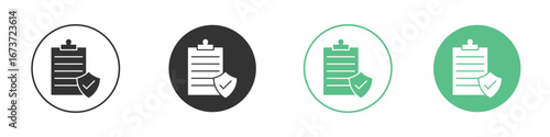 Insurance policy icon for design and web.