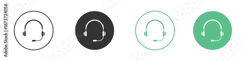 Headphones icon for design and web.