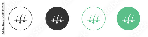Hair icon for design and web.