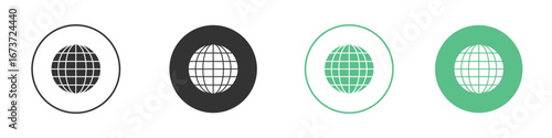 Globe icon for design and web.