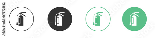 Fire extinguisher icon for design and web.