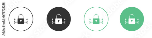 Encryption icon for design and web.