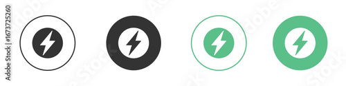 Electricity icon for design and web.