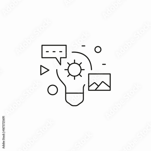 creative idea generation icon sign vector