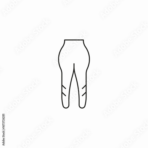 leggings with stripes icon sign vector