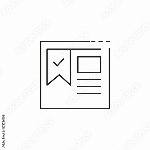 online magazine bookmark icon sign vector