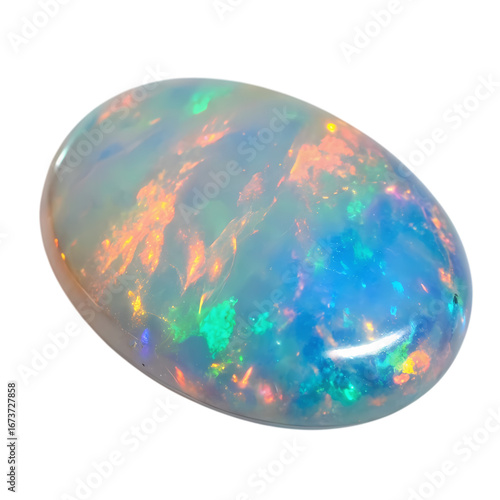 Opal Gemstone: Oval Cut, Precious Stone, Iridescent Colors, Natural Gem, Jewelry Making, Mineral Specimen, Gemmology, Light Play, Colorful Opal, Australian Opal, White Opal, Fire Opal, Play-of-Color