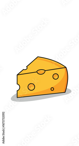 A delicious wedge of yellow cheese with iconic holes providing a source of calcium and protein for healthy eating and culinary delights