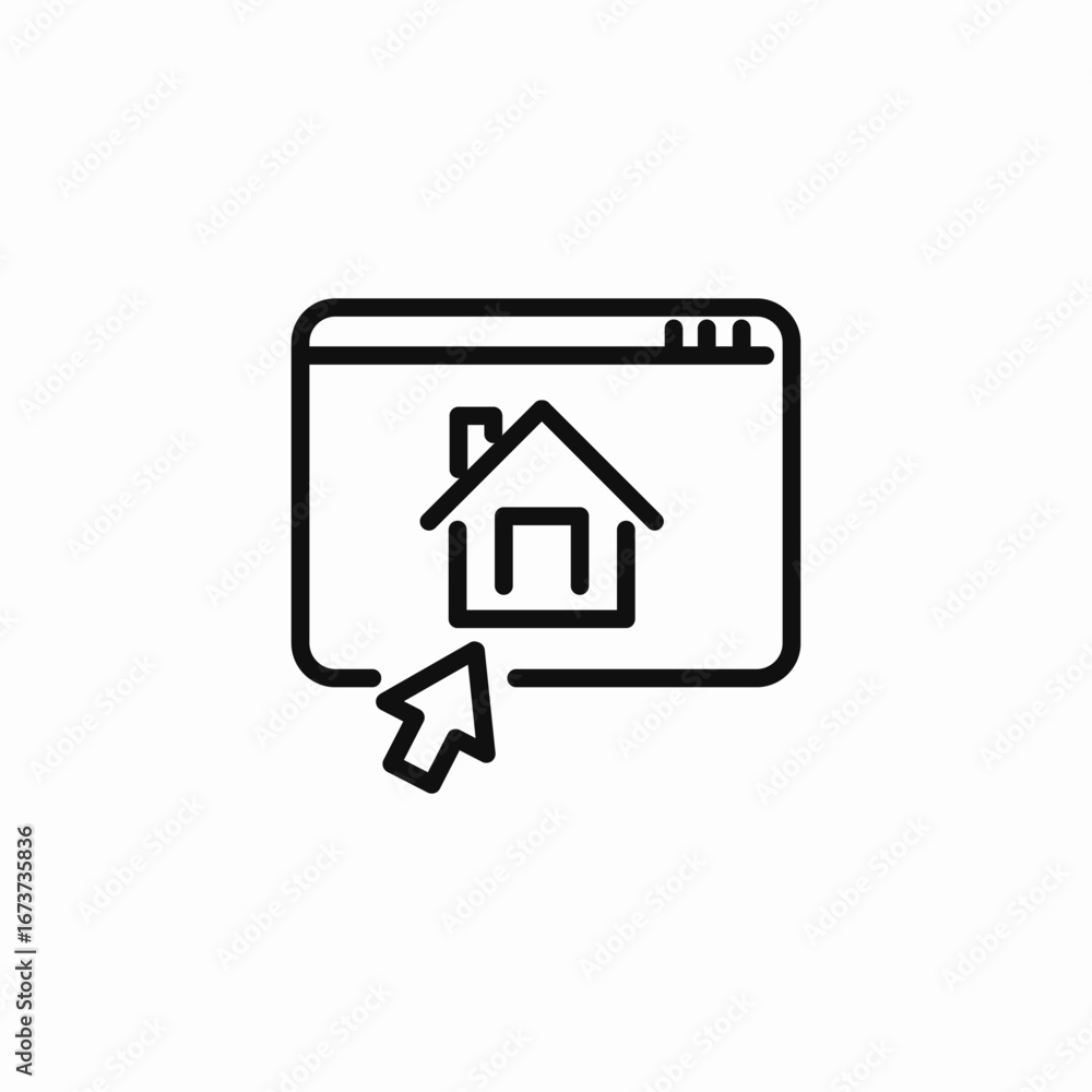 real estate website icon sign vector real estate website icon sign vector