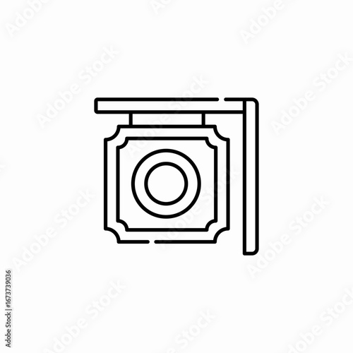 circular tavern sign icon sign vector