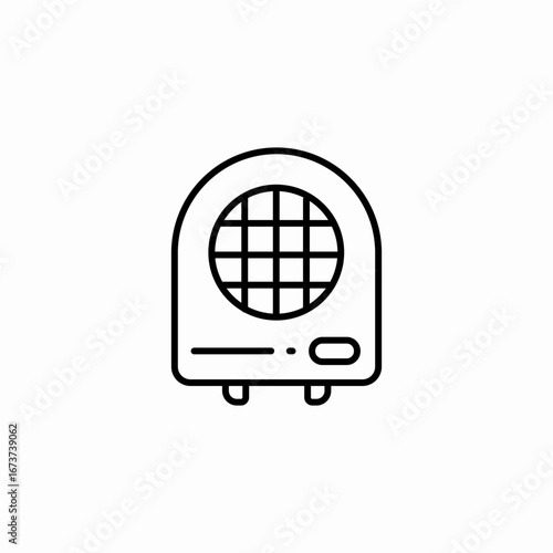 compact air cooler icon sign vector