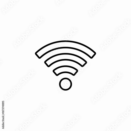 wi-fi signal strength icon sign vector