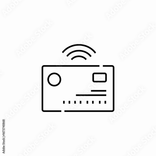 wireless credit card icon sign vector