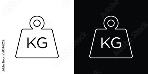 Weight icons. simple, stroke, black icons