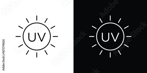 UV icons. simple, stroke, black icons