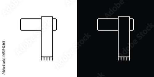 Scarf icons. simple, stroke, black icons