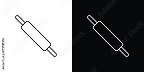Rolling pin icons. simple, stroke, black icons