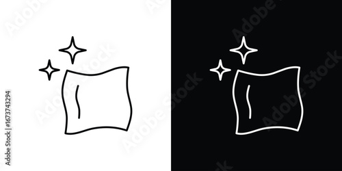 Rag icons. simple, stroke, black icons