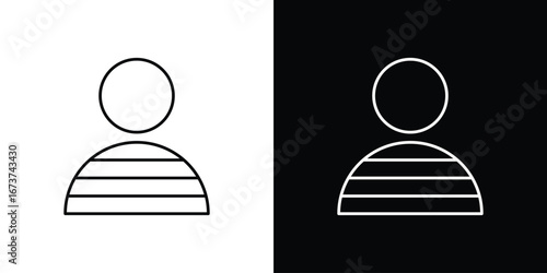 Prisoner icons. simple, stroke, black icons