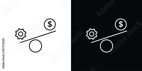 Leverage icons. simple, stroke, black icons