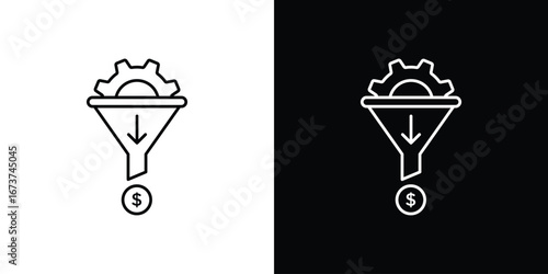 Lead generation icons. simple, stroke, black icons