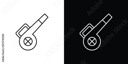 Leaf blower icons. simple, stroke, black icons