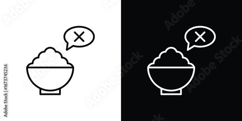 Lack of appsetite icons. simple, stroke, black icons