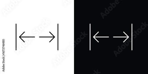 Gap icons. simple, stroke, black icons