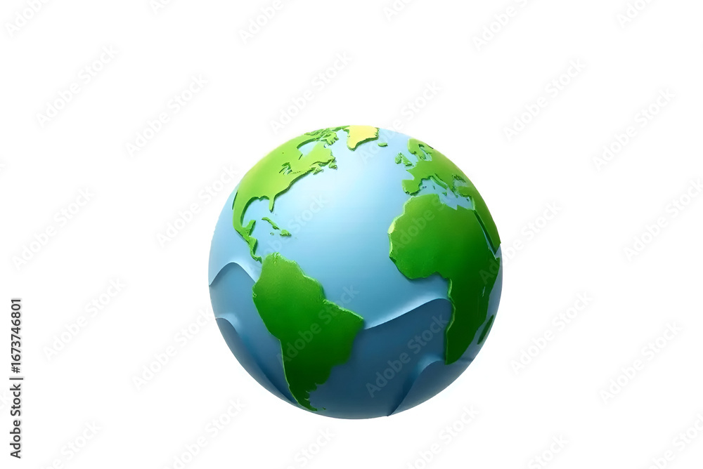 Fototapeta premium earth on white background, Generative AI