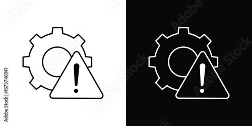 Failure icons. simple, stroke, black icons