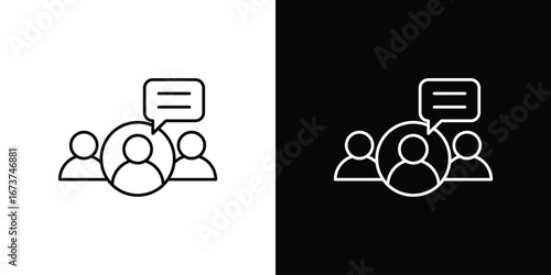 Expert opinion icons. simple, stroke, black icons