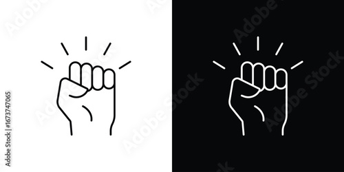 Empowerment icons. simple, stroke, black icons