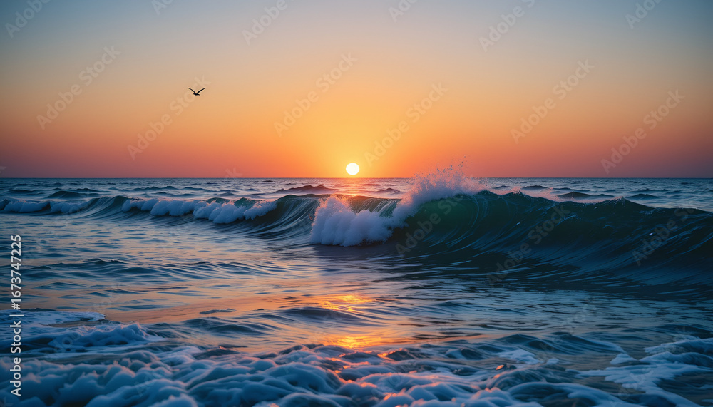 Obraz premium sunset over the sea