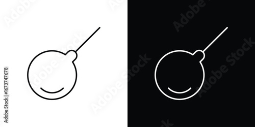 Demolition ball icons. simple, stroke, black icons