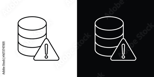 Data loss icons. simple, stroke, black icons