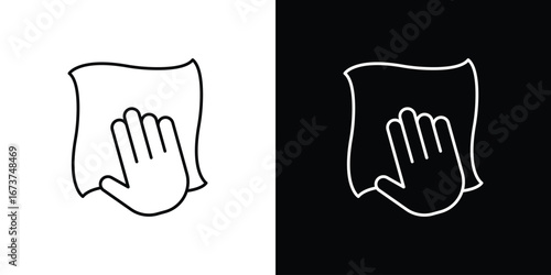 Clean icons. simple, stroke, black icons