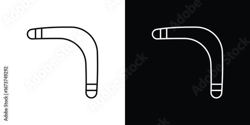 Boomerang icons. simple, stroke, black icons