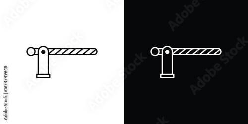 Barrier icons. simple, stroke, black icons