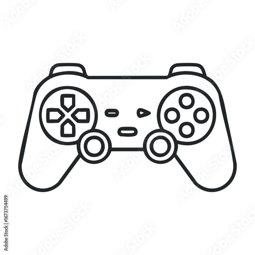 Gaming controller action online gaming digital content interactive environment close-up view game concept. Vector illustration