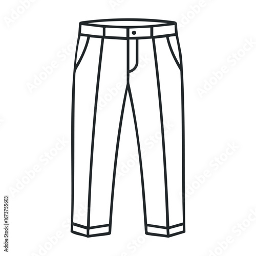 Casual fashion trends stylish pants for everyday wear in urban environments minimalist design perspective. Vector illustration