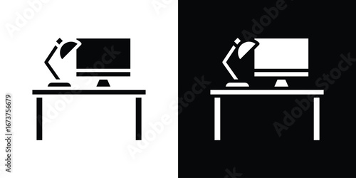 Workspace icon symbol logo. Graphic template.