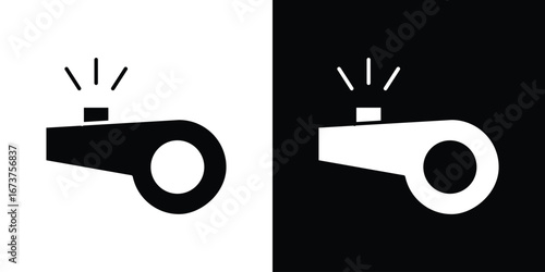 Whistle icon symbol logo. Graphic template.