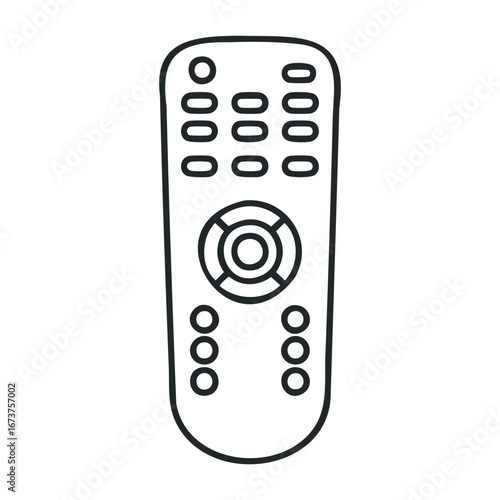 Operating a remote control for smart devices home setup digital content indoor environment close-up view modern technology. Vector illustration